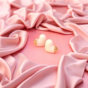 Minđuše u obliku srca od majčinog mleka